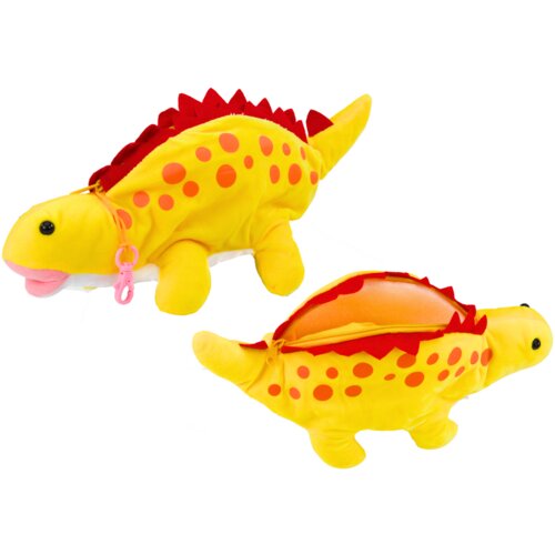 Pli&amp;scaron;ana igračka/pernica dinosaur 34 cm - žuto/crveni Slike