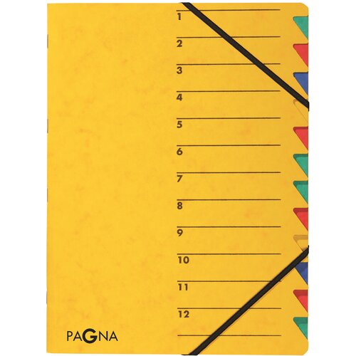 Pagna Organizator mapa EASY, DIN A4, karton, 12 predelkov, rumena, (21650971) Cene