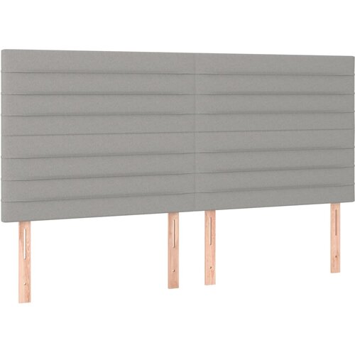 Maison Chic Posteljno vzglavje - Vzglavna omarica 4 kosa svetlo siv 80x5x78/88 cm blago, (22077650) Cene