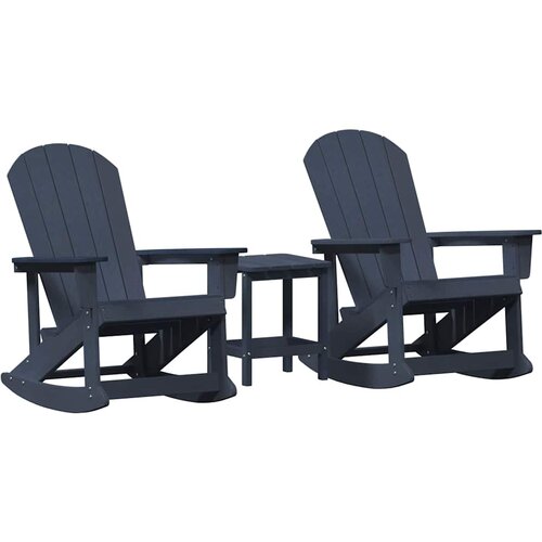  Set lounge namje&amp;scaron;taja za vrt 3 pcs Mornarsko plava HDPE Slike