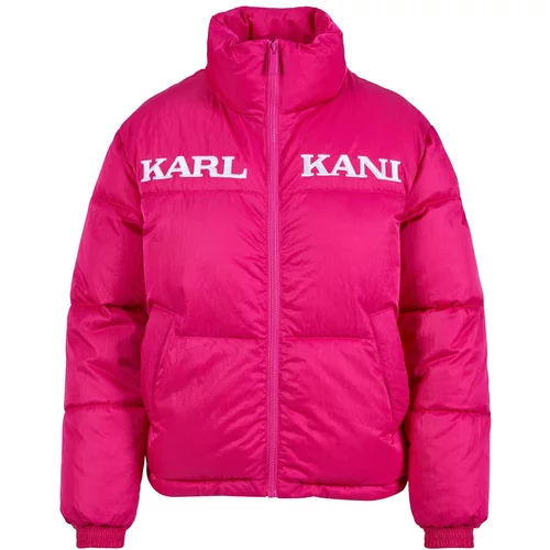 Karl Kani Prijelazna jakna neonsko roza / bijela