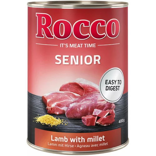 Rocco Ekonomično pakiranje: Senior 24 x 400 g - Janjetina i proso