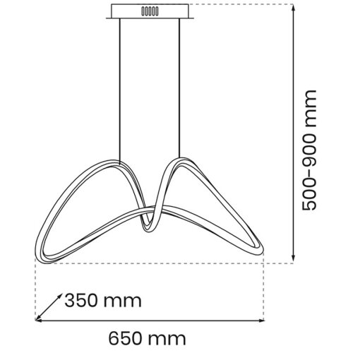  LED luster na sajli TESORO LED/48W/230V crna Slike