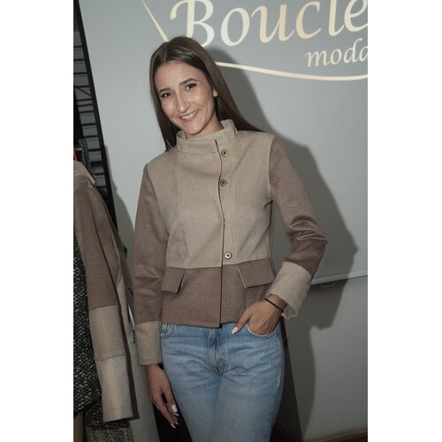 BOUCL&amp;Eacute; MODA Ženski mantil Kiri, Braon-bež Slike