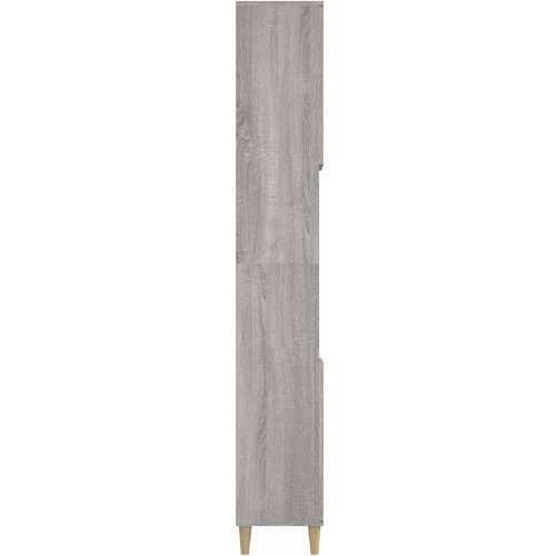  Kupaonski ormarić boja hrasta 30x30x190 cm konstruirano drvo Siva Slike