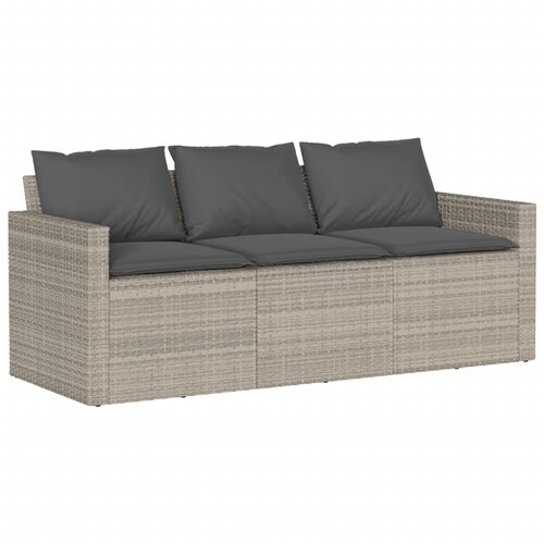  6-dijelni set vrtnih sofa od poliratana s jastucima svjetlosivi Slike