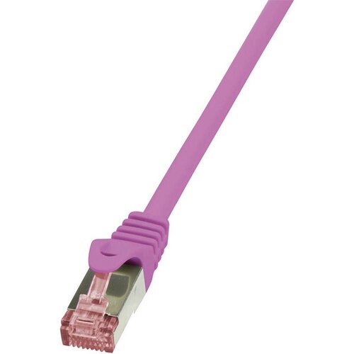 Logilink CQ2089S RJ45 omrežni kabel\, Patch kabel CAT 6 S/FTP 7.50 m roza ognjevaren\, z za&scaron;čitnim zapornim zatičem 1 kos, (20418702) Cene