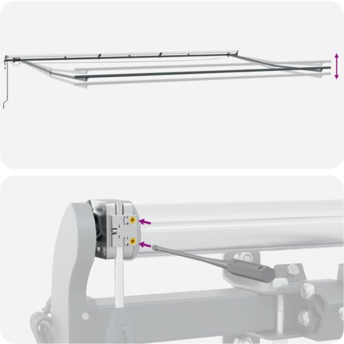 vidaXL Automatska uvlačiva tenda s LED crna 600x300 cm Cijene