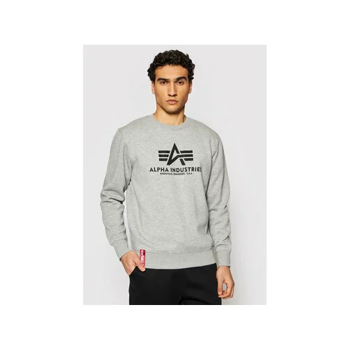 Alpha Industries Jopa Basic Sweater 178302 Siva Regular Fit