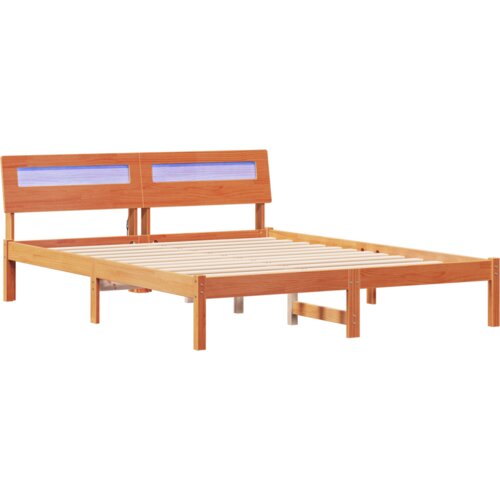  Krevetna konstrukcija S LED lampica s uzglavljem Vo&amp;scaron;tano smeđa 150 x 200 cm Slike
