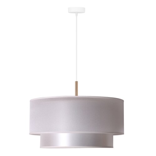 Duolla - Visilica na sajli NANTES 1xE27/15W/230V prečnik 45 cm srebrni/bakarni Slike