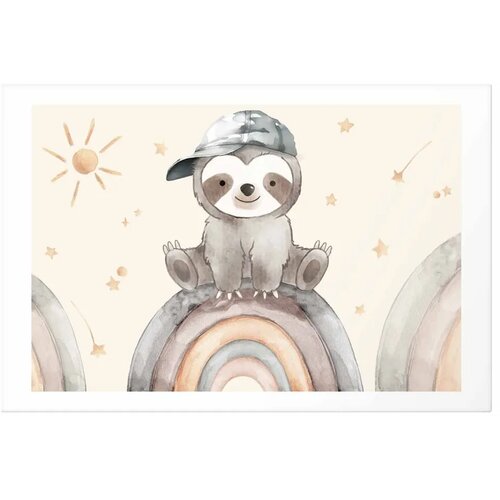  Plakat - Little Animal Among Stars and Rainbows 60x40 Bez okvira s margom Slike