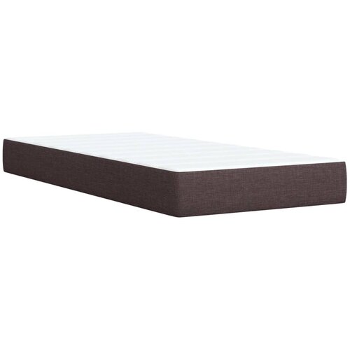  Krevet s oprugama i madracem tamnosmeđi 100 x 200 cm od tkanine Slike