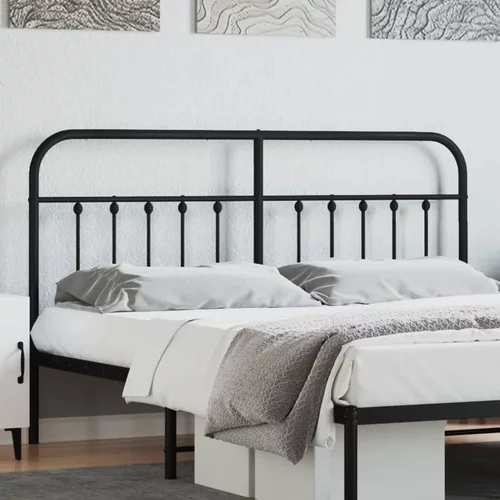 vidaXL Kovinsko posteljno vzglavje črno 160 cm
