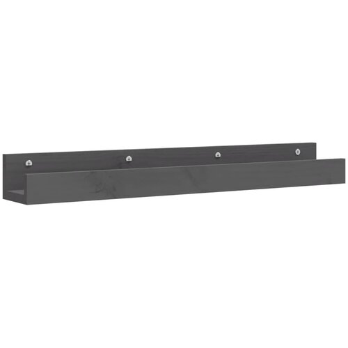  Zidne police 2 kom sive 80x12x9 cm od masivne borovine Slike