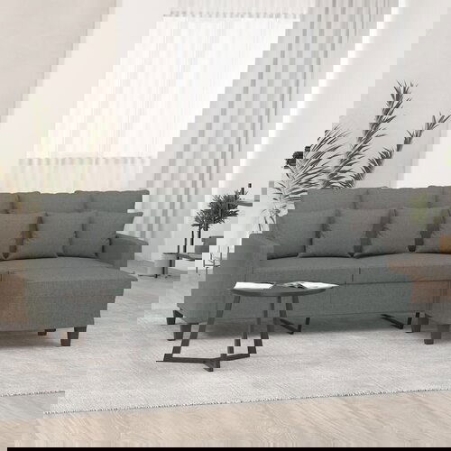 vidaXL Trosjed s tabureom tamnosivi 180 cm od tkanine Cijene