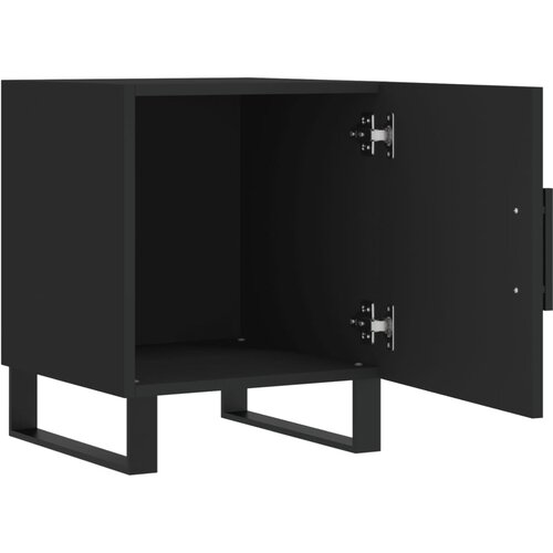  Noćni ormarići 2 kom crni 40 x 40 x 50 cm od konstruiranog drva Slike