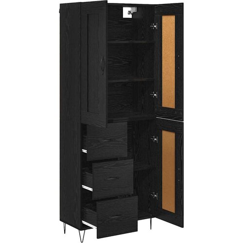  Highboard Crni hrast 69,5 x 34 x 180 cm Konstruirano drvo Slike