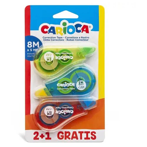 Carioca Carioca: Set korekturnih trakov 2+1 darilo 8mx5mm Cene