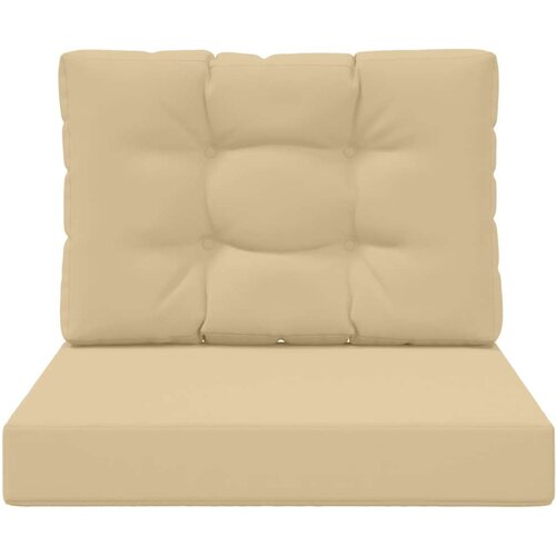  Jastuk za vanjsku sofU 2 pcs Bež Poliester - Bež 60 x 60 cm 1x sjedalo +1x naslon (3D s bartagom) Slike