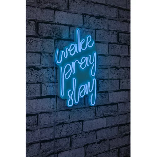 Wallity Wake Pray Slay - Blue okrasna razsvetljava, (20813390)