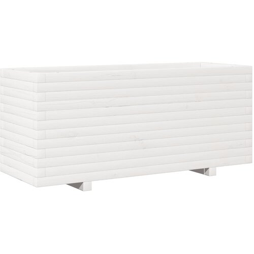 Maison Chic Vrtno cvetlično korito - Cvetlični Lonec belo 110x40x49,5 cm trdna borovina, (21788652) Slike