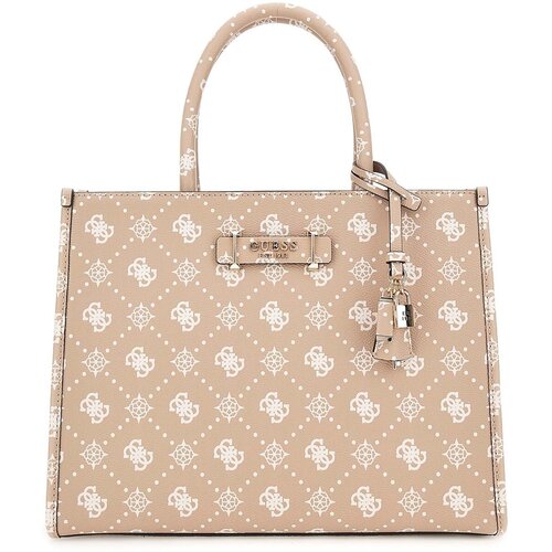 Guess Ročne torbice Silia 2 Comp Tote Bež Slike