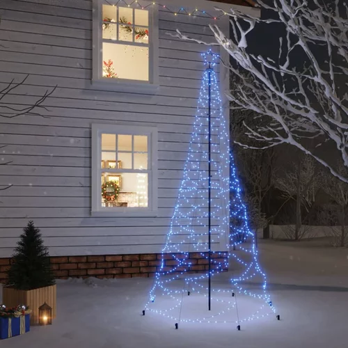  Božićno drvce s metalnim stupom 500 LED žarulja plave 3 m
