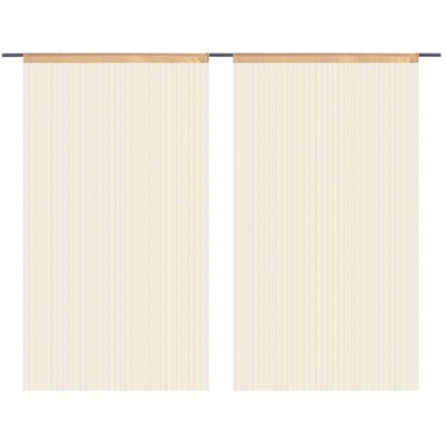  Zavese iz nitk 2 kosa 140x250 cm bež barve Slike