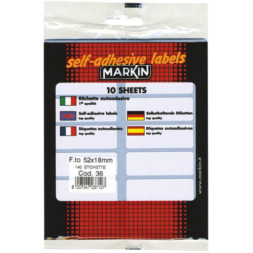  ETIKETE SLEP 52X18MM PK10L MARKIN 10036 BLISTER Cene