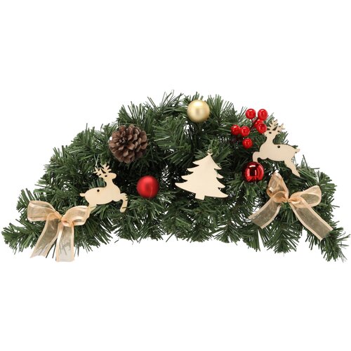  Božićna ikebana, viseći vijenac, 46 cm &ndash; crvena/zlatna Cijene
