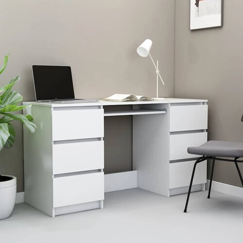  Pisaći stol bijeli 140 x 50 x 77 cm od konstruiranog drva Cijene