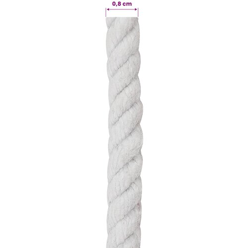  Konop Bijelo 0,8 x 0,8 x 10000 cm Pamuk Slike