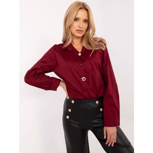 Italy Moda Shirt-DHJ-KS-20132.04P-burgundy Slike