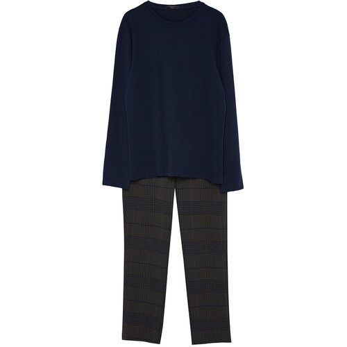 Trendyol Pajama Set - Dark blue - Plaid Slike