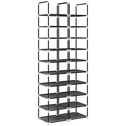 Maison Chic Omarica za obutev - Kopa za čevlje 2 kosa 10-stopenjska črna 33x33x174 cm, (21778282) Slike