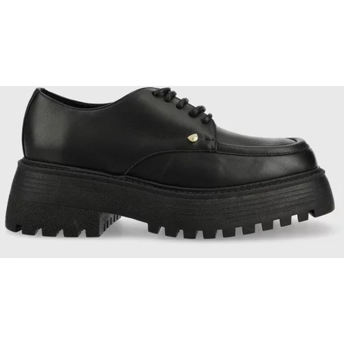 Chiara Ferragni Kožne cipele Cf Preppy za žene, boja: crna, s platformom