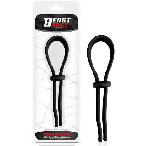 Beast Rings Adjustable Wider Arrest Silicone Cock Ring Black Cene