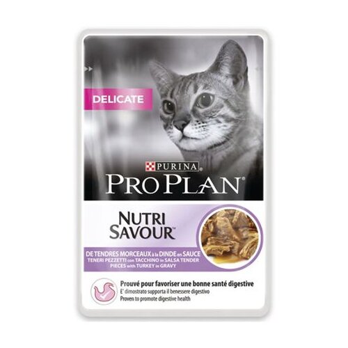 Purina pro plan nutri savour&trade; cat delicate adult - ćuretina, 85g Cene