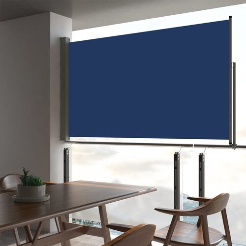 VidaXL Zložljiva stranska tenda za teraso 140x300 cm modra Slike