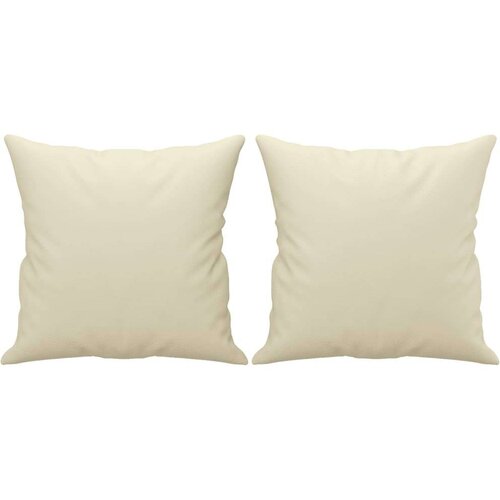 VidaXL 3-dijelni set sofa s jastucima krem od umjetne kože Slike