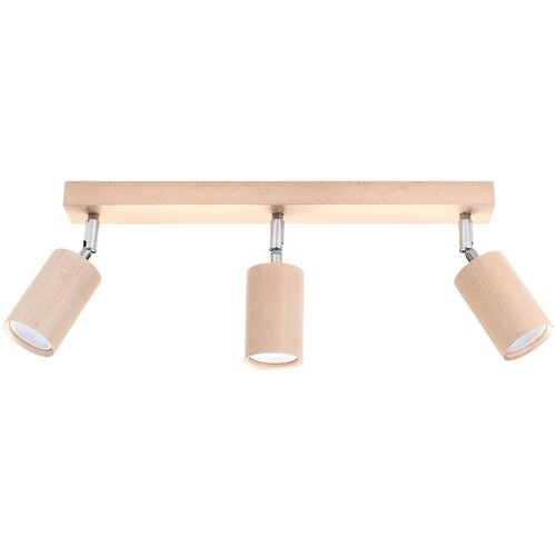 Nice Lamps Lesena stropna svetilka Ludwik, dolžina 45 cm Slike