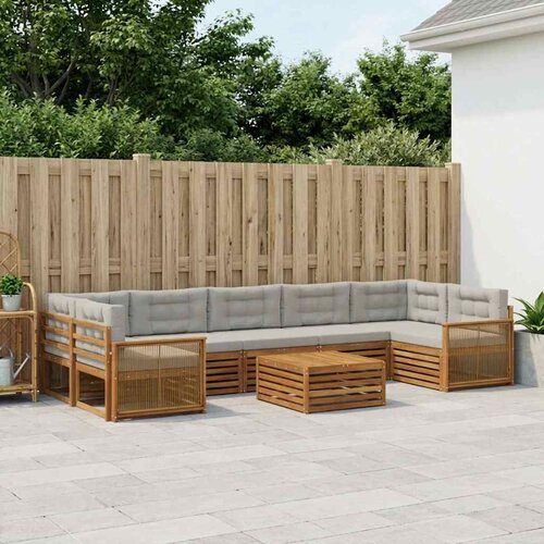  Set vanjskih sofa 8 kom. Prirodna i svjetlosiva Cijene