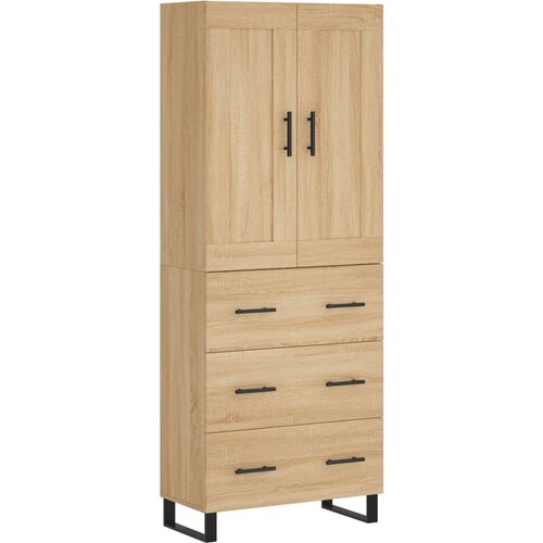  Visoka komoda hrasta sonome 69,5x34x180cm od konstruiranog drva Slike
