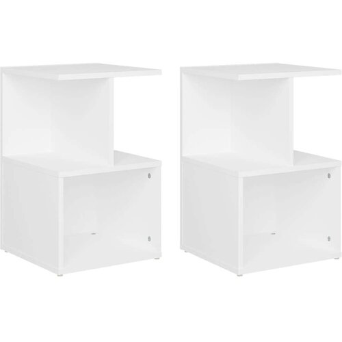  Noćni ormarići 2 kom bijeli 35 x 35 x 55 cm od iverice Cijene