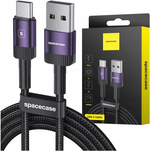 Spacecase USB-C TYPE C KABEL 1M 3A VIJOLIČEN ZA POLNJENJE IN PRENOS, (21980642) Cene