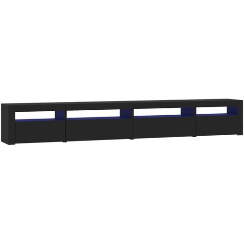 Maison Chic TV omarica - TV stojalo - Televizijska omarica z LED lučkami črna 270x35x40 cm, (21701616) Cene