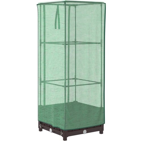 Maison Chic Visoka greda - Greda - Cvetlični Lonec s prevleko za rastlinjak videz ratana 40x40x123 cm, (21789519) Cene