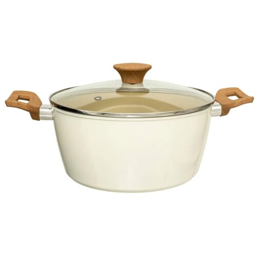 Five Šerpa sa poklopcem Harmony 28 cm kovani aluminijum bela (204609) Cene