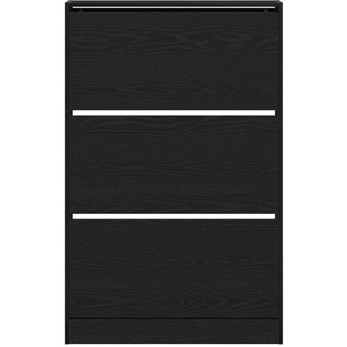  Ormar za cipele Crni hrast 80 x 21 x 125,5 cm Konstruirano drvo Slike